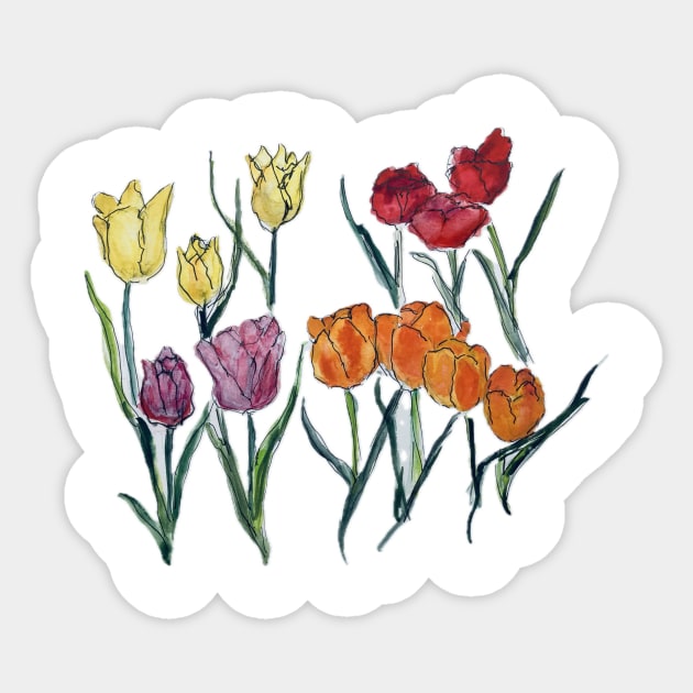 Springtime Tulips Sticker by bobpetcher